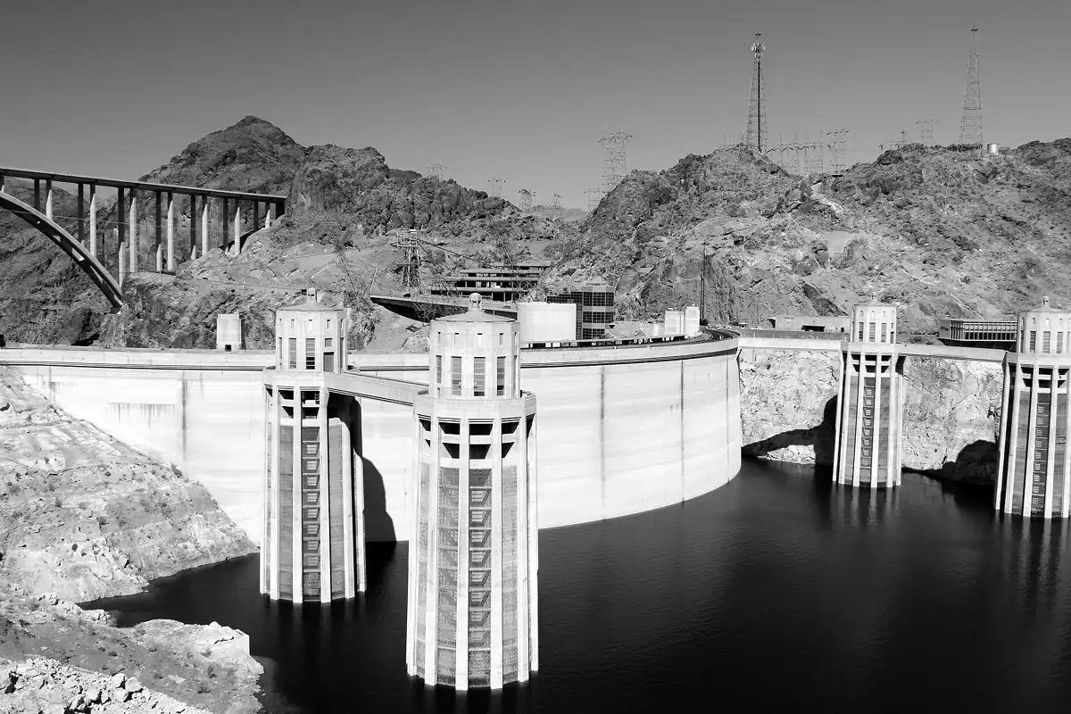 Intake towers at Hoover Dam